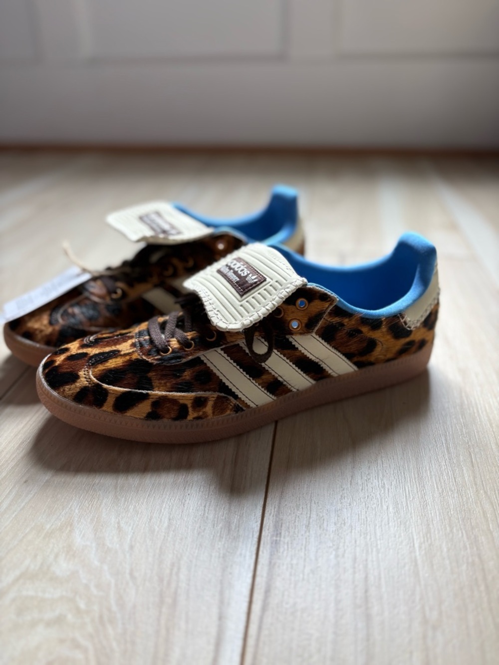 Adidas x Wales Bonner Samba Leopard Pony Hair Sneakers Size 10 Rare Gum Sole